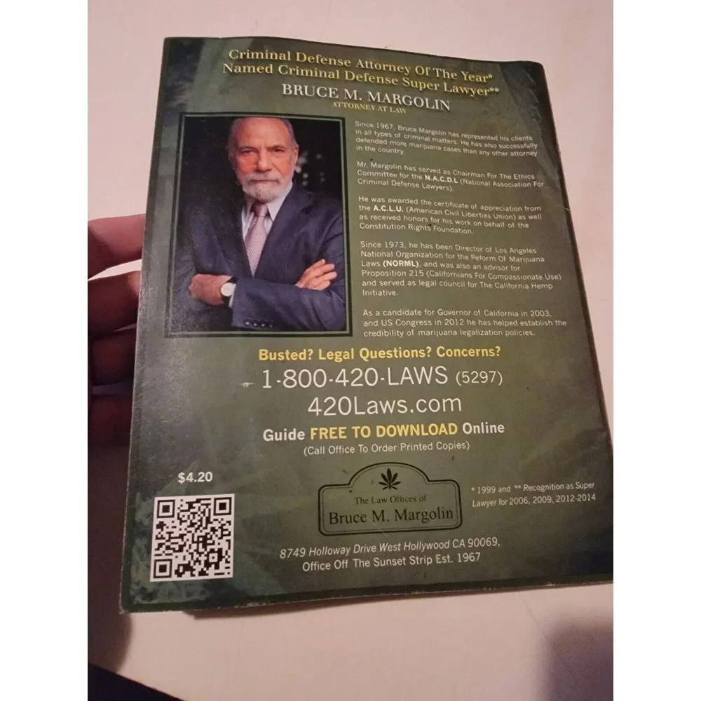 Marijuana Laws Bruce M. Mangolin 20th Anniversary Edition Your Rights